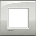 BTicino LIVINGLIGHT lne4802gl - Plaque métallique 2 places