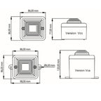 TONAFLASH - Mini sirène 100dB feu LED 230Vca optique Rouge IP661