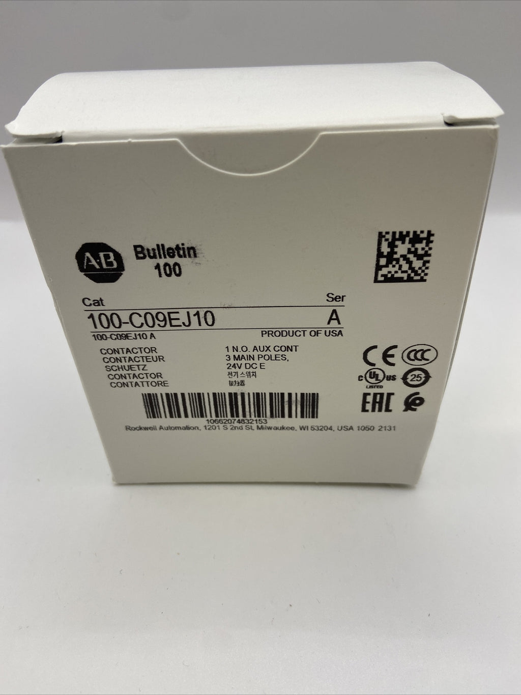 Allen Bradley 100-C09EJ10 contacteur CEI 24 V DC bobine électronique 9 AMP 1N.O.2