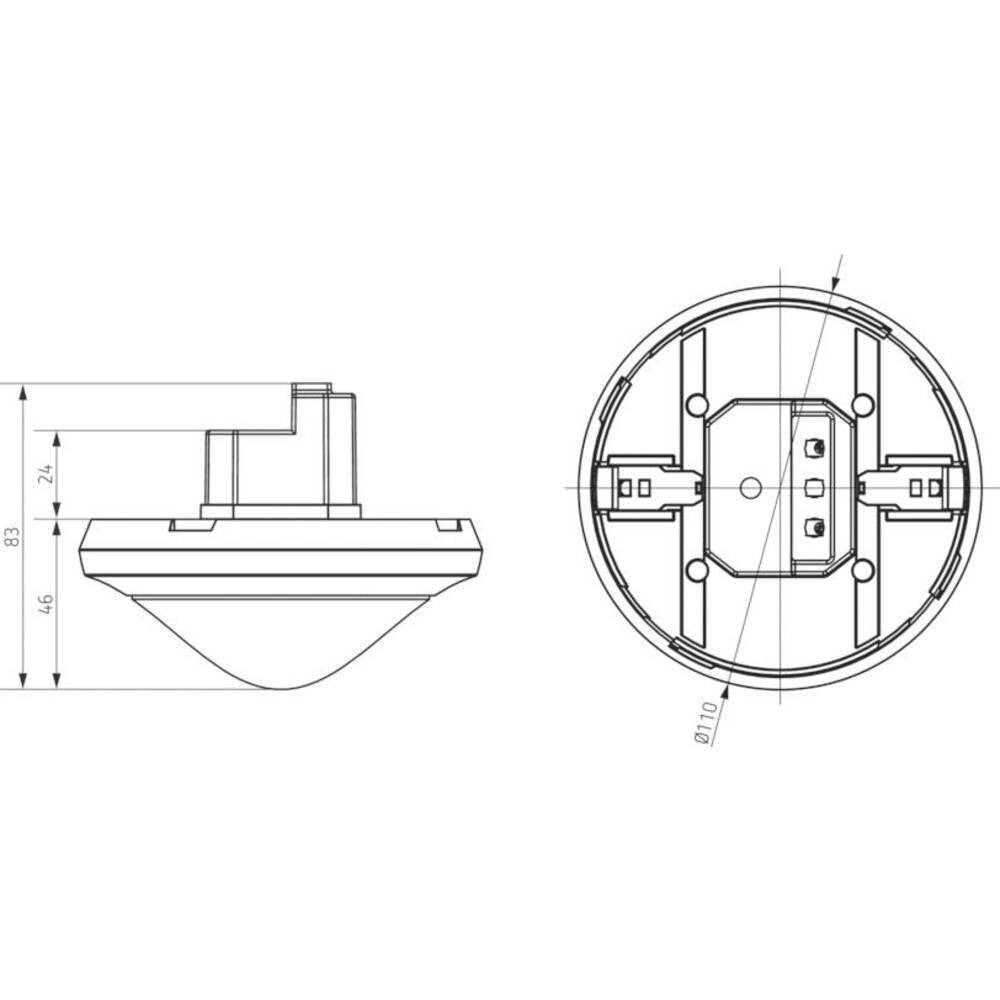 Theben 2080045 plafond Détecteur de présence 360 ° blanc IP543