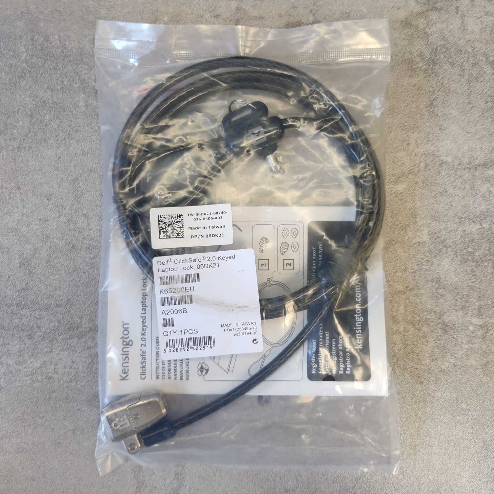 DELL KENSINGTON CLICKSAFE 2.0 06DK210