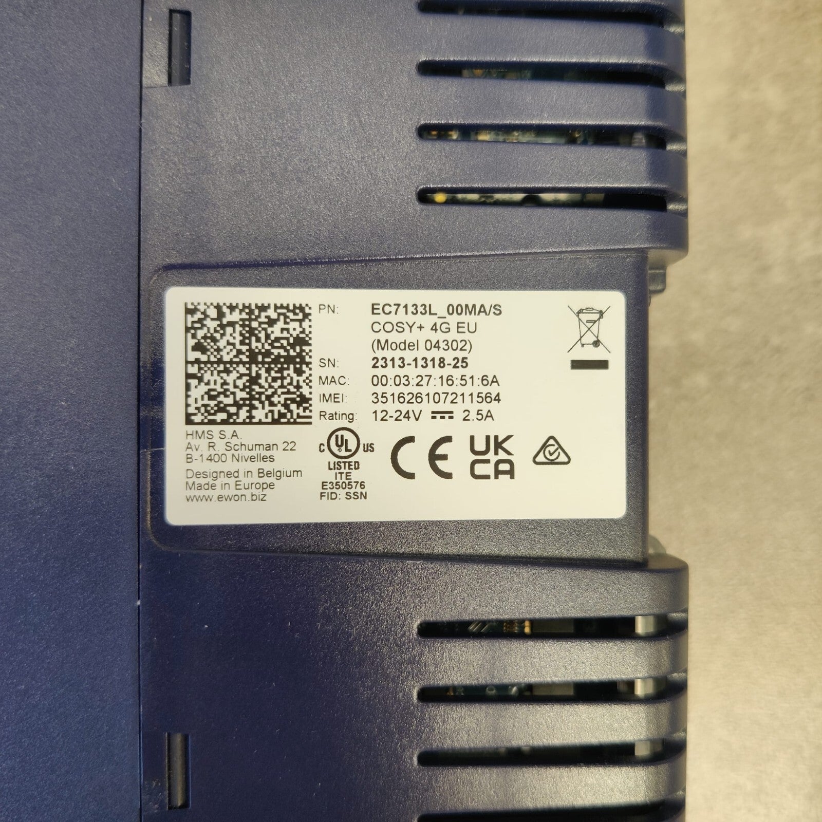 EWON EC7133L_00MA Cosy Routeur de télémaintenance 4G, Ethernet, USB4