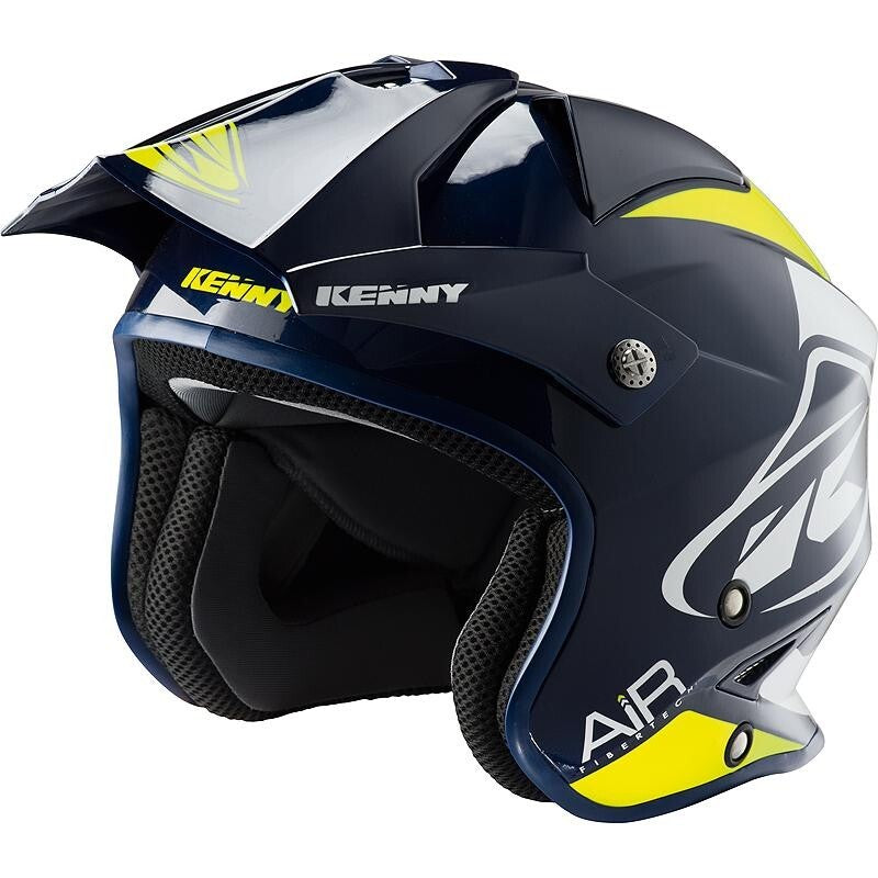 KENNY 6 Casque Trial TRIAL AIR - Navy/Jaune fluo - Taille : L0