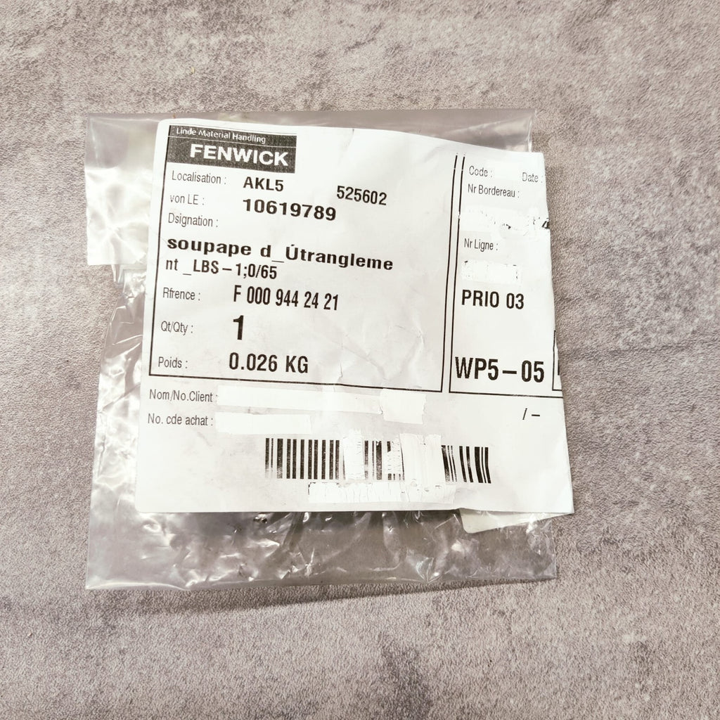 LINDE - Soupape d'étranglement LBS / 1;0/65 - 00094424210