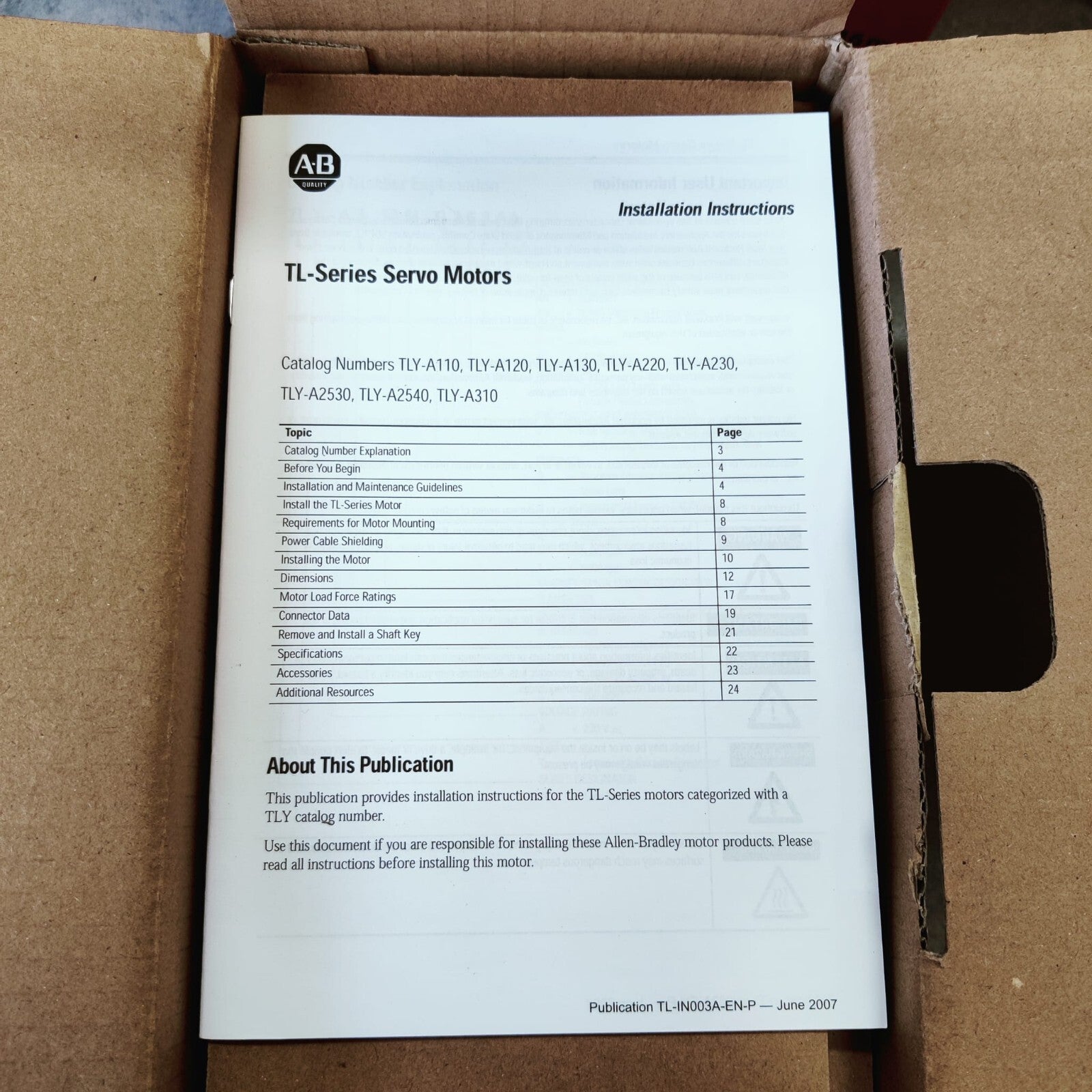 Allen Bradley - Moteur TLY-A220P-BJ62AA2