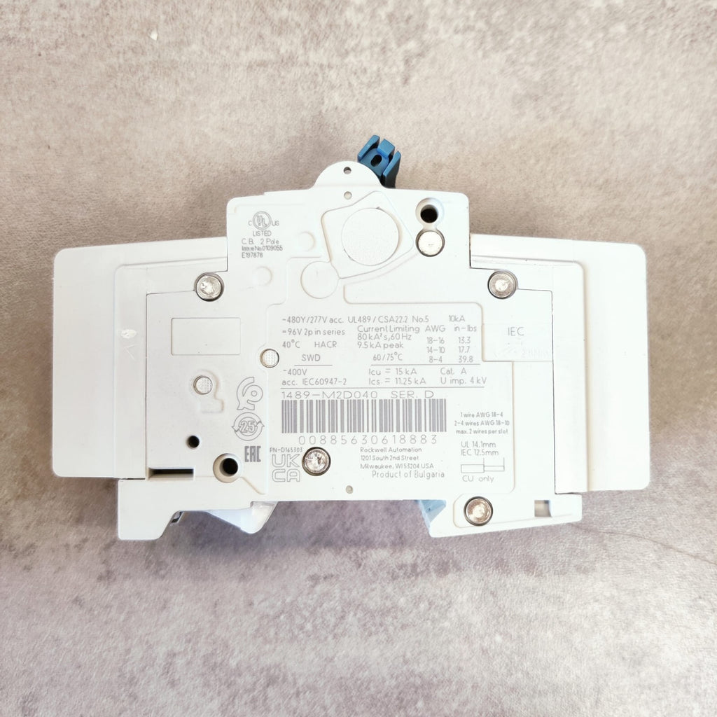 Allen Bradley - Disjoncteur 1489-M2D040 SER.D, 2 pole, 4A1