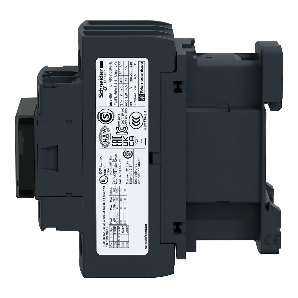 Schneider - TeSys LC1D - Contacteur - 3P - AC-3 440V - 38A - bobine 230V ca3