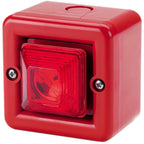 TONAFLASH - Mini sirène 100dB feu LED 230Vca optique Rouge IP660