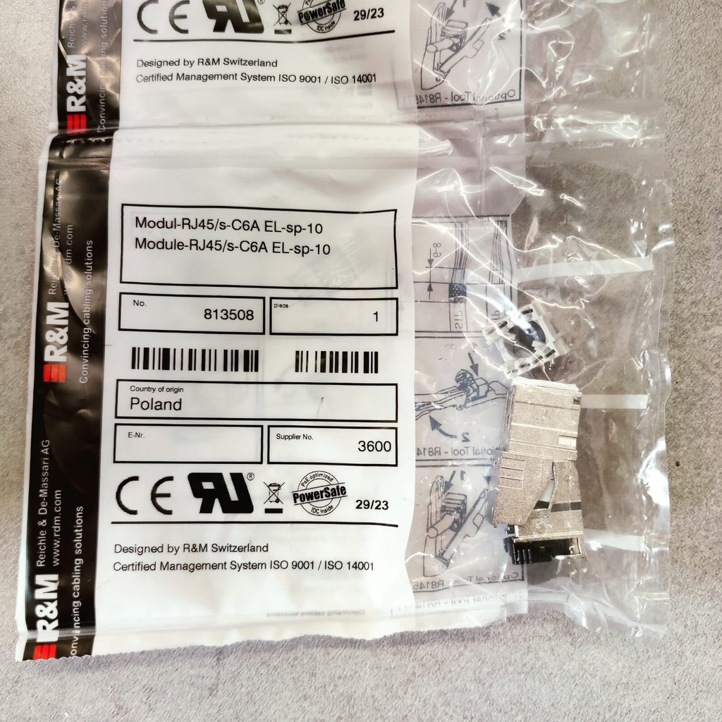 R&M Boîte de 10 RJ45 special blindé C6A ISO EL (R813508)0