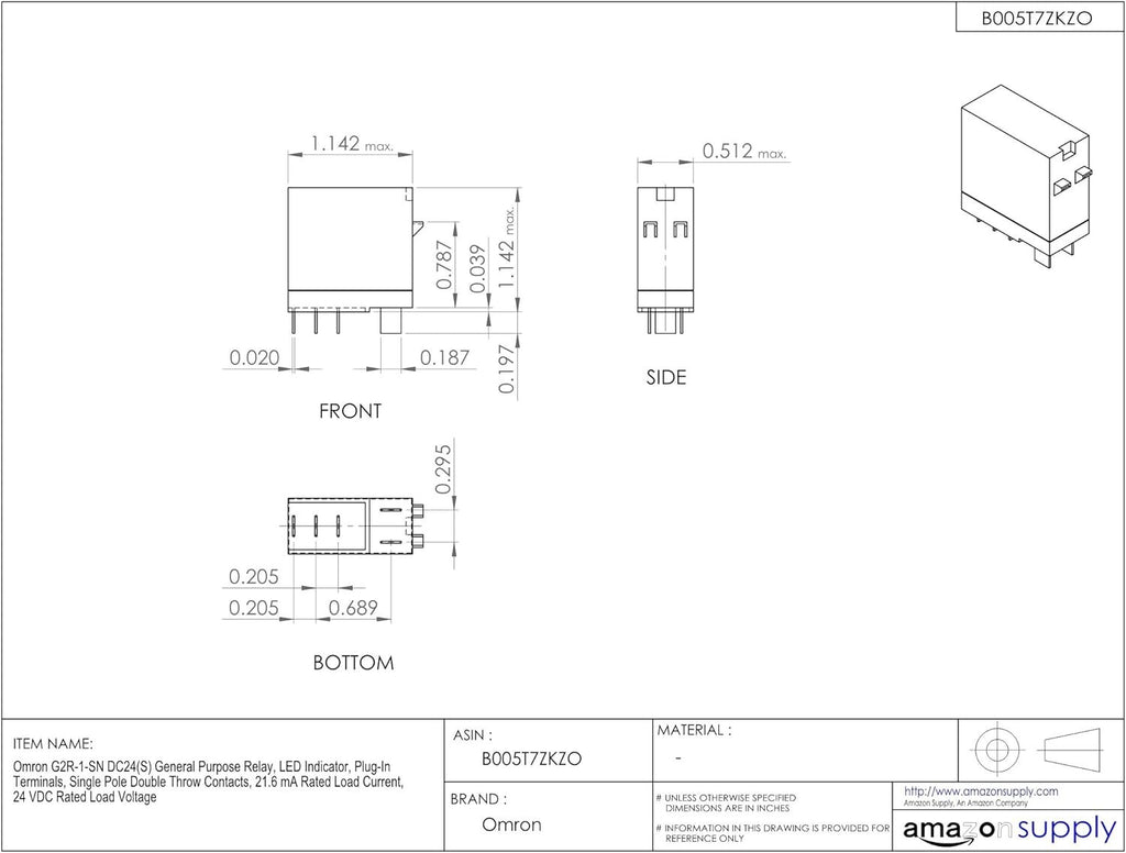 Omron - Lot de 9 relais à Usage Général - G2R1SNDC24S1