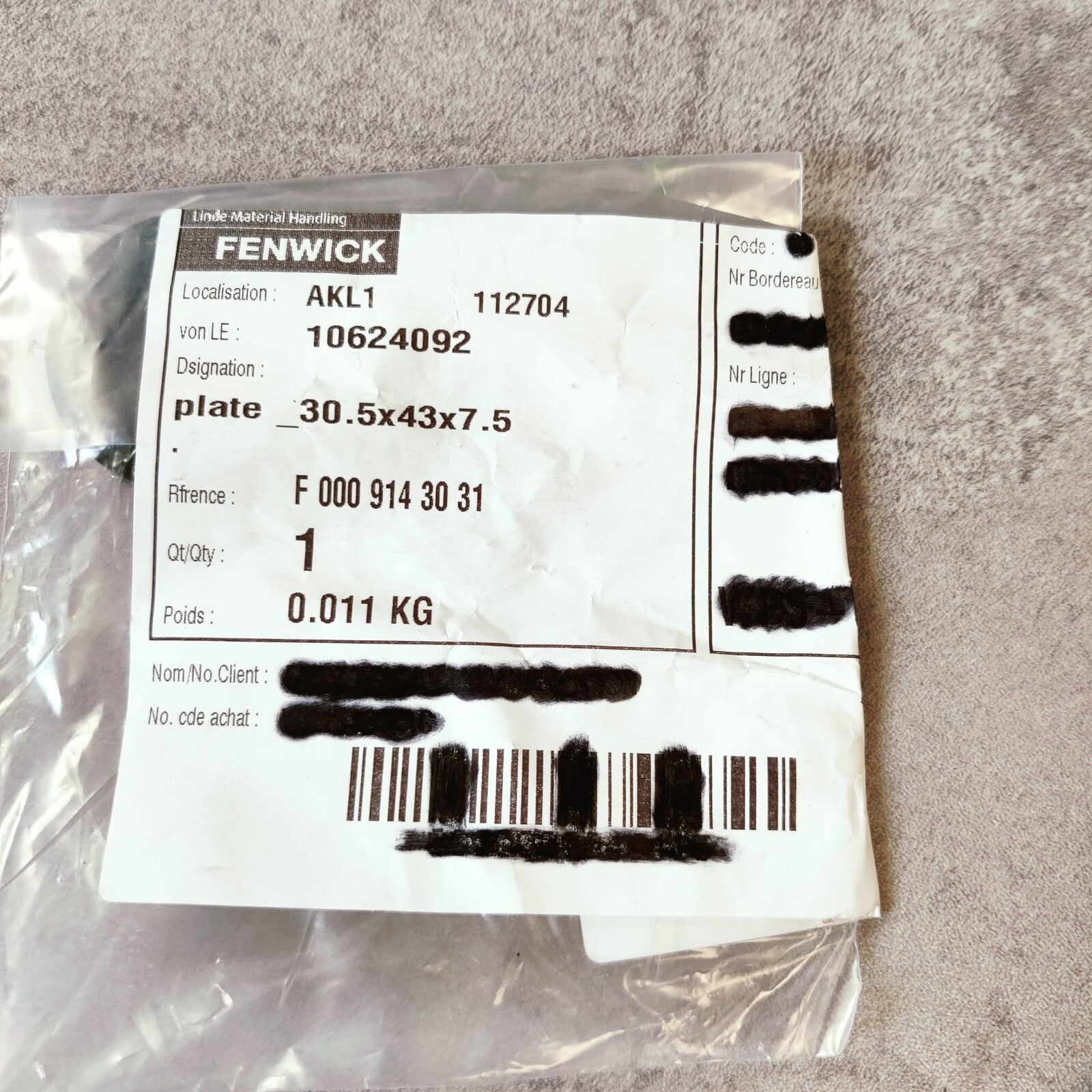 Linde - Galet de mât 30.5x43x7.5mm2