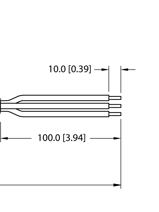 Turck RSM 34-2M CORDSET, A, STRAIGHT MALE, MALE: 14 AWG, 3 PIN, 600V, 15A, 2M7