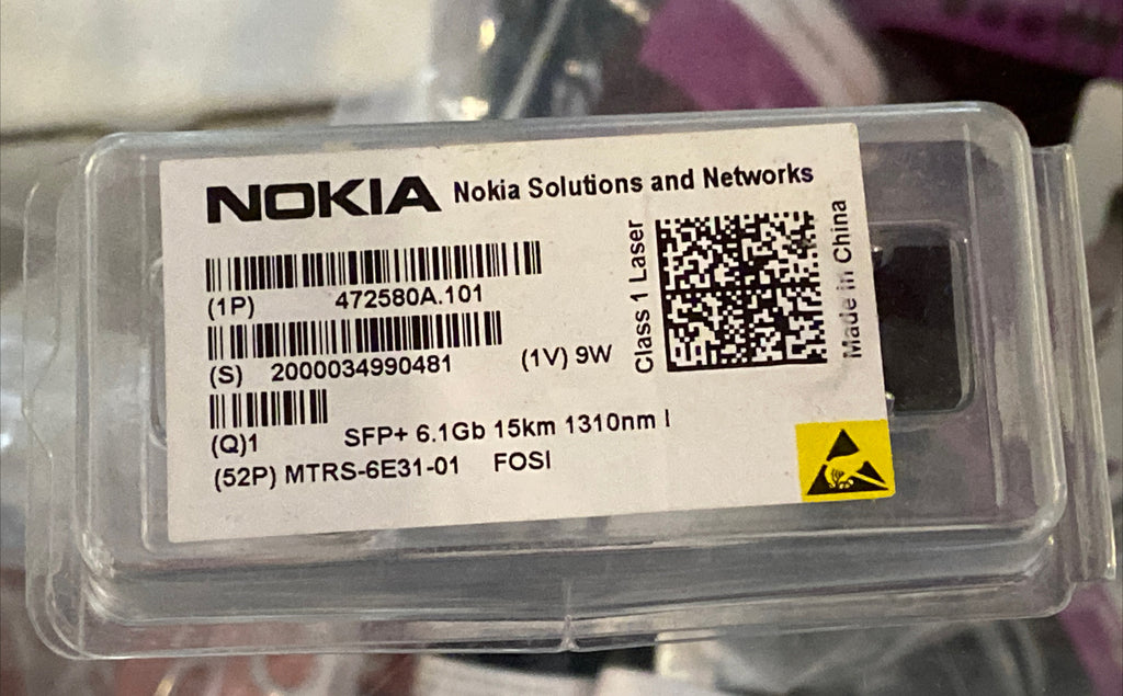 Lot de 3 Nokia 472580A.101 FOSI SFP+ 6,1 Gb 15km 1310nm0