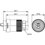 Telegärtner - Fiche RJ45, 8 pôles, 8P8C, Cat 6A, connexion IDC - 10000731