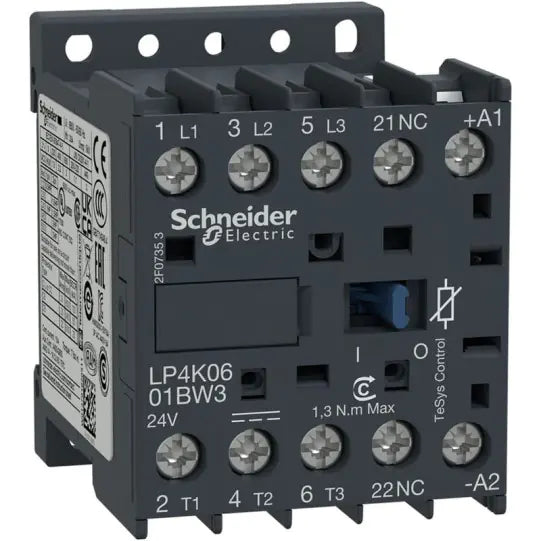 Contacteur TeSys LP4-K - 3P - AC-3 440V 6 A - bobine 24 V CC - LP4K0601BW3